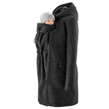 Mamalila Vienna Wool Hooded Babywearing Coat – All-Weather Protection in Anthracite | Babymaxi